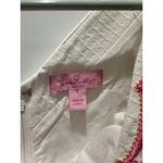 Lilly Pulitzer Dress White Quilt Embroidered Detail Dainty Shift Dress Size 6 Photo 1