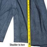 Soft Surroundings Soft Surroundiings Slate Blue Maxi Vest Cardigan Faux Suede Holiday Winter L Photo 10