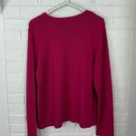 Charter Club NWT 100% Pima Cotton Fuchsia Pink Knit Sweater Size LP Photo 5