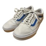 Vans  Old Skool Leather White/Blue Stripe Sneakers Women’s‎ 9 / Men’s 7.5. Photo 0