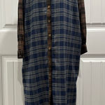 Natural Life 100% Cotton Flannel Esme Plaid Long Maxi Shirt Dress Size XL Photo 0