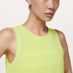 Lululemon Breeze By Muscle Crop Tank Neon Yellow Euc Photo 1