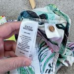 Sigrid Olsen  100% Linen Button Down Shirt Top Tropical Print Multicolor Size S Photo 7