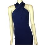 AG STUDIO Navy halter neck cutout back maxi dress size small Blue Photo 12