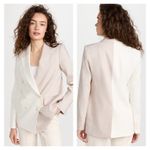 Veronica Beard  Braeton Tan White Dickey Blazer Jacket Officewear Linen size 14 Photo 6