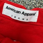 American Apparel  Button Down red Jean mini Skirt Photo 1