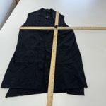 White House | Black Market Vest Womens Small Black Ribbed Knit Cardigan Sweater Photo 7