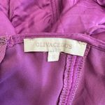 Olivaceous Women’s Small Pink Ruched Ruffle Mini Dress Strappy Corset Club Party Photo 1