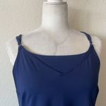 Athleta  Seascape‎ Blousy Tankini Top 36D Navy Blue Photo 4
