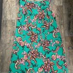 Roz & Ali , size 16, dress with pockets, green base, paisley pattern, pit to pit measures 21, length is 37 Photo 5