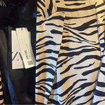 ZARA NWT Animal Print Satin Oversized Blazer Photo 13