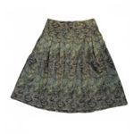 Trevan Vintage Skirt Size 12 Large Fit and Flare Cotton Box Pleats Midi Y2K Blue Photo 1