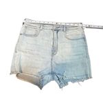 Anthropologie Pilcro Jean Shorts Ultra High Rise Light Wash Denim Raw Cut Off Sz Photo 5