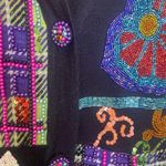 Vintage Diane Freis Colorful Bedazzled Sequin Beaded Cardigan Sweater EUC Sz Lg Photo 3