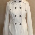 EUC White Button Jacket with Hood Size M Photo 0