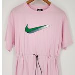 Nike Pink Swoosh Drawstring Waist Dress Women’s Size: Medium Photo 3