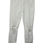 Mother Stunner Zip Ankle Step Fray Jean Women 26 Little Miss Innocent Distressed White Photo 0