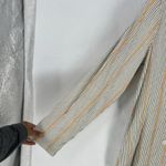 Wild Fable Blazer Jacket Womens Small Oversized White Striped Double Breasted Photo 4