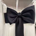 Jovani  White & Black Strapless Beaded Sweetheart Gown Size 0 Photo 4