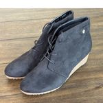 Dr. Scholls Conquer Wedge Booties Womens 10 M Shoes Ankle Faux Suede Comfort Black Photo 0