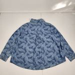 DG2 Diane Gilman SoftCell Denim Lightweight Jacket Shacket Blouse Shirt Leaf 1X Blue Photo 4