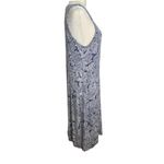 Athleta Santorini High Neck Dress Womens Size Small Sleeveless Blue Palm… Photo 4