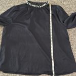 TCEC NWT  Navy Satin Blouse Sz M Photo 5