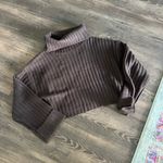 Sweet Rain  brown cropped turtleneck sweater Photo 0