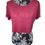 Divided Cropped T Shirt Womens Size 4 Crop Top Lounge Casual Boho Gym Workout Photo 0