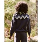 The Great ππ The Fleece Half Zip Pullover ~ Navy Canyon Geo 1 NWT Photo 2