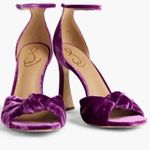 Sam Edelman Lucia Knotted Velvet Heeled Sandals Purple Size 7.5 Photo 1