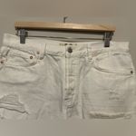Free People We The Free Loving Good Vibrations Distressed Denim Shorts White Photo 4