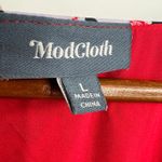 Modcloth Red Floral Dress Fits of Bliss Short Sleeve Dress NO BELT size large Photo 7