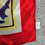 VINTAGE Womens CATHAYA 100% Silk Scarf Wrap 34"X34" Red Blue Multi Print Square Photo 1