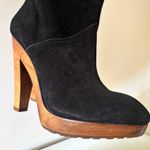 Michael Kors Tall Suede Sz 8.5 Platform Wooden Heel Women's Boots Photo 6