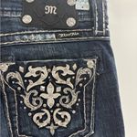Miss Me  buckle embroidered Y2K 2000s 90s bootcut blue jeans size 29x3.5 long Photo 4