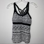 New HOTAPEI Strappy Blouson Tankini Bathing Suit Top in size S Black Photo 1