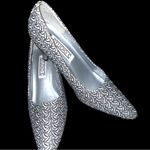 Studio c gorgeous silver and black elegant design sparkling heels! Size 8.5 Photo 1