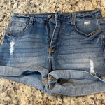 Wallflower Blue Distressed Jean Shorts Size 0 Photo 0