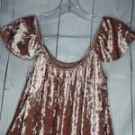 Active USA  Crushed Velvet Off The Shoulder Flutter Sleeve BohoTop Photo 7