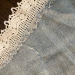 Free People Lace Trim Jean Shorts | Light Wash Festival Denim | Size 28 Photo 3