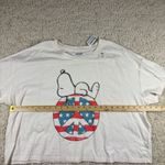 Old Navy Womens XXL Snoopy Peace Sign American Flag Graphic T Shirt White Photo 7