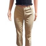 Banana Republic mid rise Tan Capri pants size 4/S Pre owned tan capri cropped pants with belt loops, two back pockets zipper, and hook closure. Dressy business, casual, stretchy slim straight trousers Photo 0