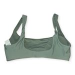 Aerie  Womens Olive Green Wide Strap Scoop Bikini Swim Top Photo 5