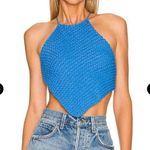 Bardot  KNITTED HALTER CROP TOP IN COBALT Photo 4