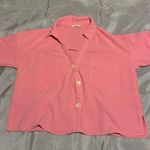 Moa Moa  Pink Button Down Shirt Relaxed Fit Photo 0