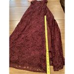 Anthropologie BHLDN Emma Sweetheart Sleeveless Lace Long Gown Front Slit Wine 12 Photo 6