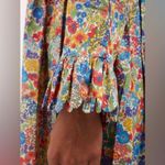 Horror Vacui Gertrude Ruffled Floral Print Cotton Dress Size Medium Photo 9