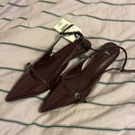 ZARA  Shoes Burgundy kitten heels Photo 0