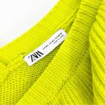 ZARA Ruffle Tunic Sweater M/L Green Photo 7